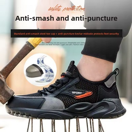 Buty Ochronne Grit Robocze Bezpieczne Antyuderzeniowe Elastyczne