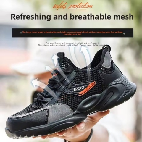 Buty Ochronne Grit Robocze Bezpieczne Antyuderzeniowe Elastyczne