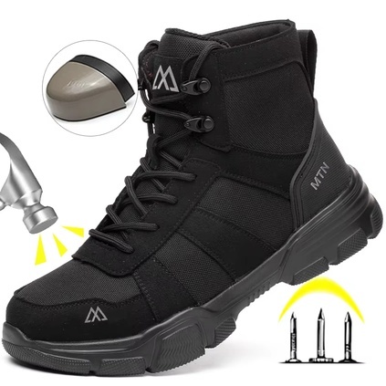 Buty Robocze Z Podnoskiem Ochronnym Wysokie Antyuderzeniowe Oddychające
