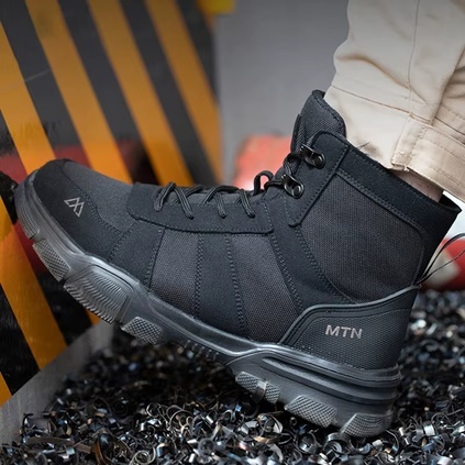 Buty Robocze Z Podnoskiem Ochronnym Wysokie Antyuderzeniowe Oddychające