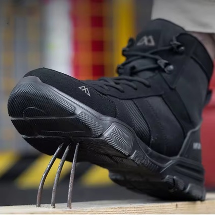 Buty Robocze Z Podnoskiem Ochronnym Wysokie Antyuderzeniowe Oddychające