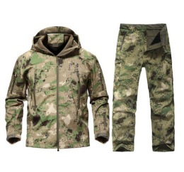 Zestaw Kurtka + Spodnie Taktyczne Militarne Softshell na Polarze