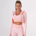 3 częściowy komplet bezszwowy legginsy Push Up Fitness bluza